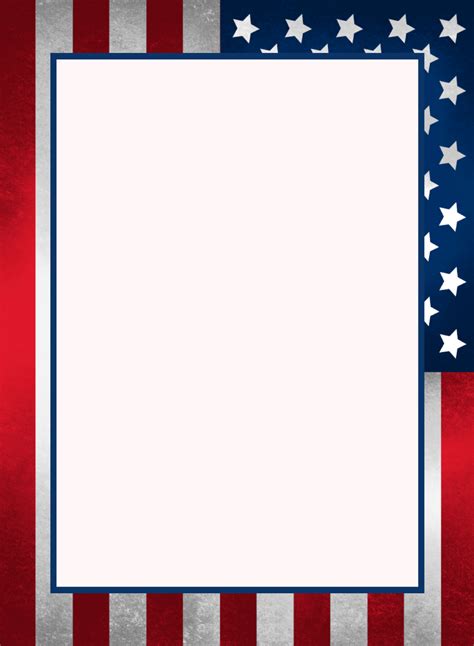 Page Border Template - American Flag Download Printable PDF ...