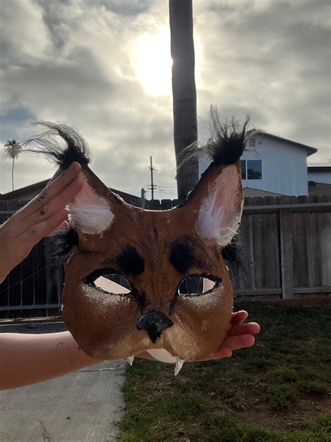 Caracal Therian Mask Quadrobisttherian Etsy