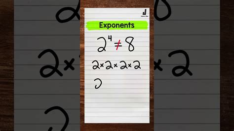 Exponents Math With Mr J Shorts Youtube