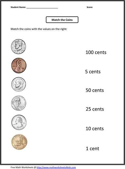 30 Identifying Coins And Coin Values Worksheets Kitty Baby Love