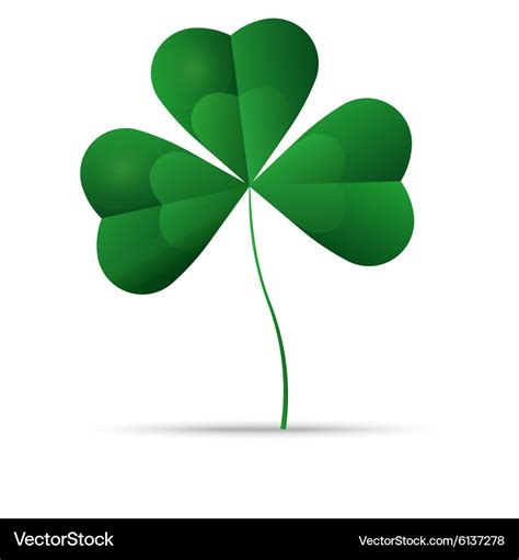 Green Shamrock Three Leaf Clover Royalty Free Vector Image