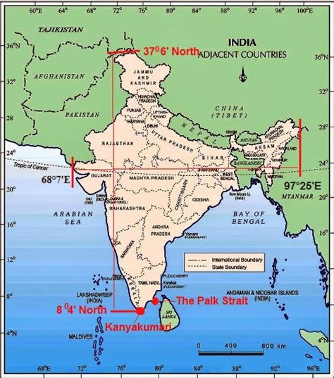 Chapter India Size And Location Geography Class Ix Th Cbse