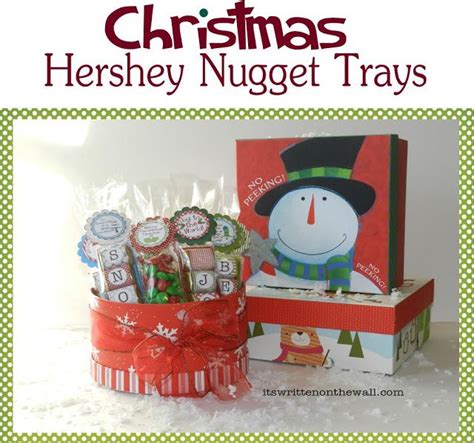 Freebies Christmas Hershey Nugget Treat Tray Printables Pinnutty