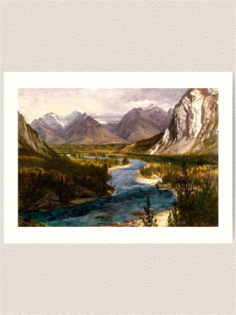 Bierstadt Bow River Falls Canadian Rockies Art Print By Virginia50