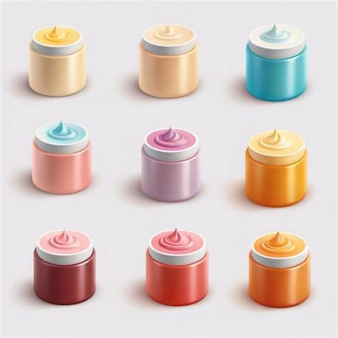 Premium Vector A Collection Of Colorful Containers With Different Colors