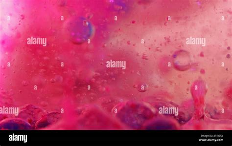 Gel Fluid Splash Paint Bubble Pink Blue Droplet Stock Photo Alamy