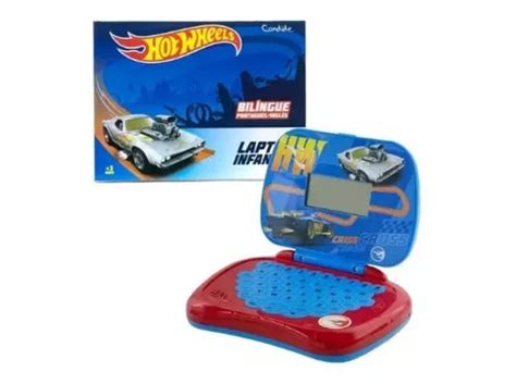 Laptop Infantil Hot Wheels Bilíngue Português Inglês Candide Parcelamento sem juros