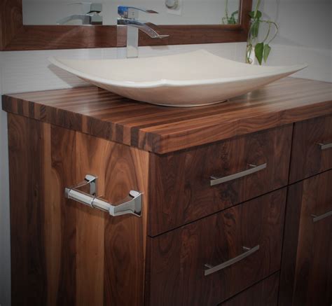 Custom All Walnut Bathroom Vanity By Belak Woodworking Llc