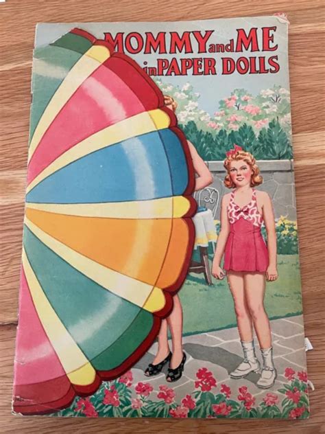 Vintage Uncut Original Dated 1942 Saalfield Paper Doll Book Mommy And