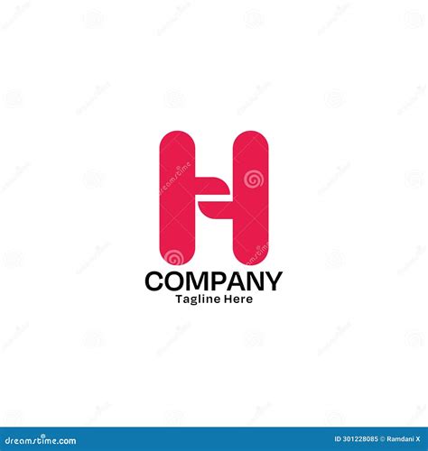 Letter H Company Logo Design Template Stock Illustration Illustration