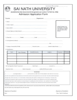 Fillable Online Admission Form ICMT Fax Email Print PdfFiller