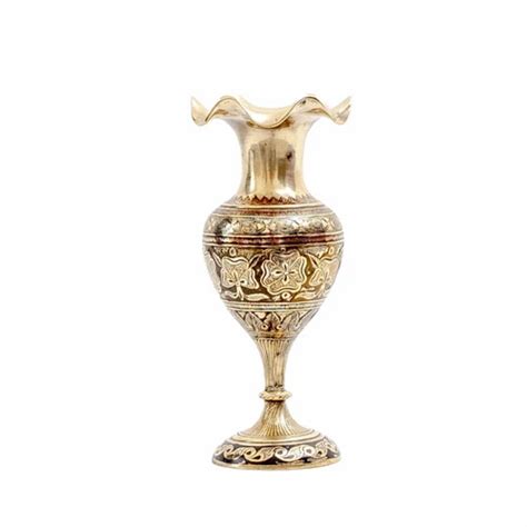 Handicraft Matt Gold Brass Flower Vase Size Medium At Rs In Udaipur