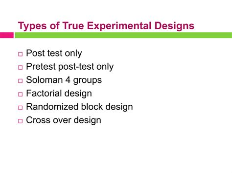 Experimental research design | PPT