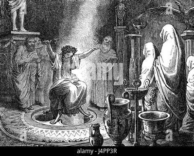 ancient world, Greece, religion, Oracle of Delphi, priest Pythia Stock