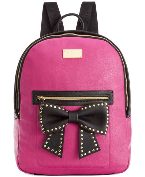 Betsey Johnson Macy S Exclusive Bow Backpack Handbags Accessories