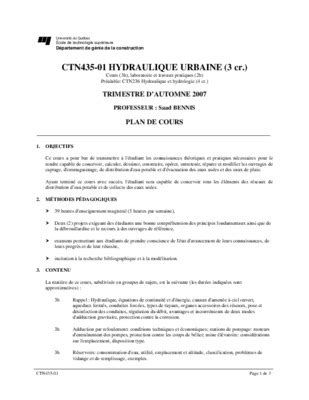 Exercices Hydraulique Urbaine Pdf Notice Manuel D Utilisation