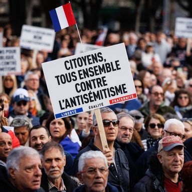 Marche contre l antisémitisme à l appel des présidents du Sénat et de l