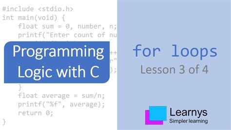 For Loops In C Language Lesson Of Youtube