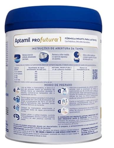 2 Latas Aptamil Profutura 1 Fórmula infantil Danone 800 gr 0 a 6