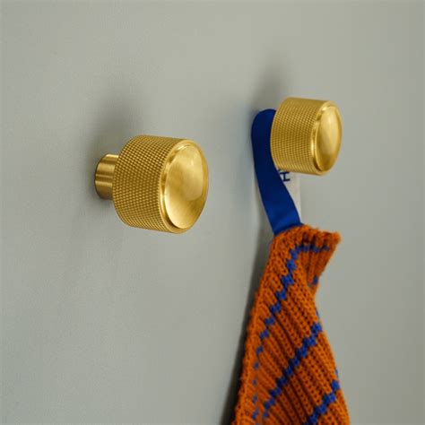 Brass Knurled Wall Hook Knurled Brass Hooks Plank Hardware