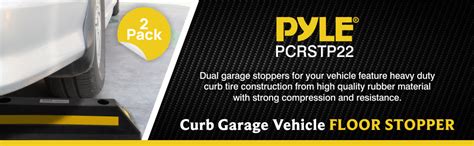 Pyle Garage Floor Stops For Vehicles Pc Heavy Duty Rubber Vehicle