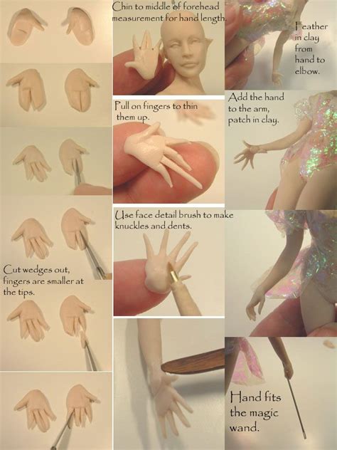 How To Make Doll Hands Out Of Sculpy Polymer Clay Dolls Art Doll