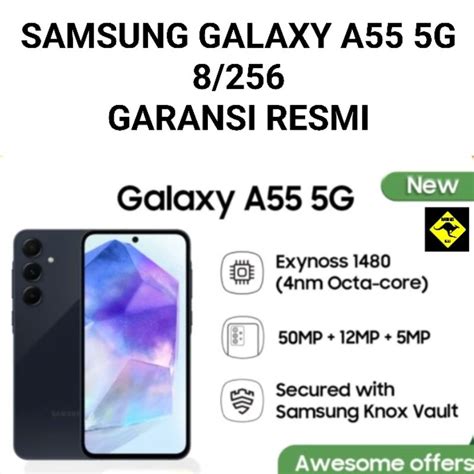 Jual SAMSUNG GALAXY A55 5G 8 256 RAM 8GB INTERNAL 256 GB GARANSI RESMI