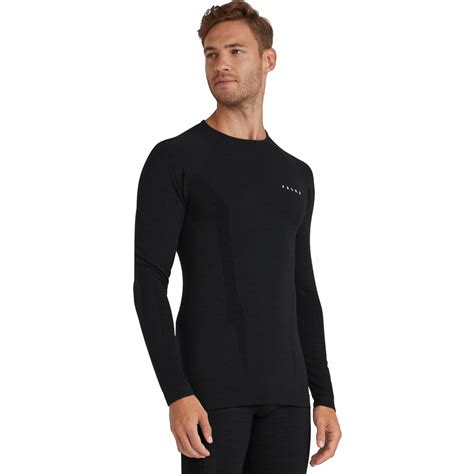 Falke Wool Tech Langarmshirt Herren Schwarz Bike