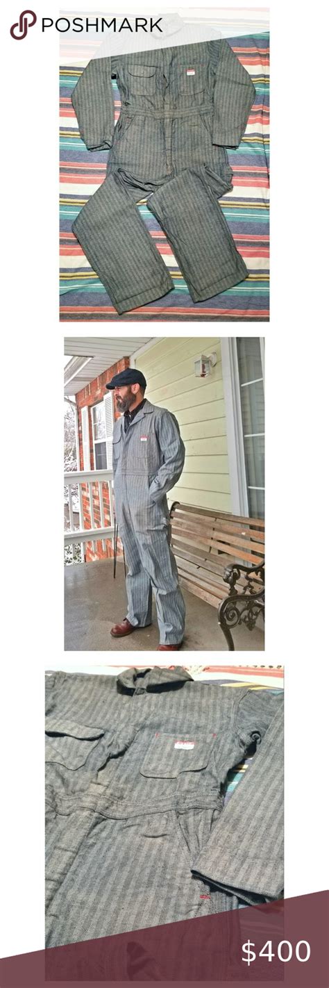 Super Rare Vintage S Selvedge Herringbone Coverall S Very