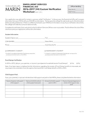 Fillable Online Forms Marin V Custom Verification Forms