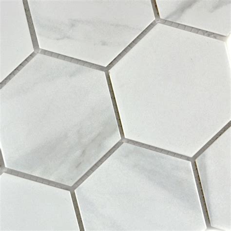 HEKSAGON mozaika płytki CERAMIKA MARBLE MARMUR CARRARA orga mate pl