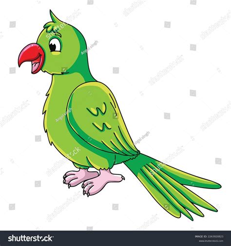 Cute Cartoon Parrot Clipart Page Kids Stock Vector Royalty Free