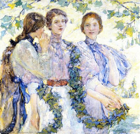 Gravura De Qualidade De Museu O Trio 1898 Por Robert Lewis Reid 1862