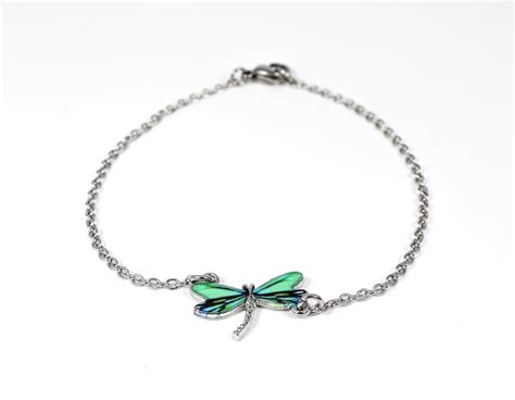 Dragonfly Anklet Dragonfly Jewelry Dragonfly Ankle Bracelet Etsy