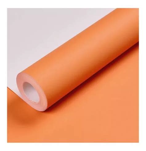 Papel Mural Pvc Texturizado Color Naranja Pack Rollos Cuotas Sin