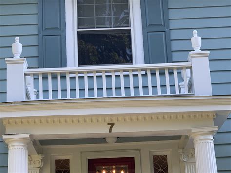 Blue and White Front Porch Decor
