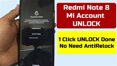 Redmi Note Mi Account Unlock Mi Note Mi Account Bypass With