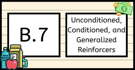 B.7 Unconditioned, Conditioned, and Generalized Reinforcers