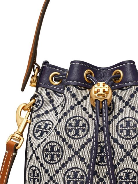 Tory Burch T Monogram Bucket Bag Blue Farfetch