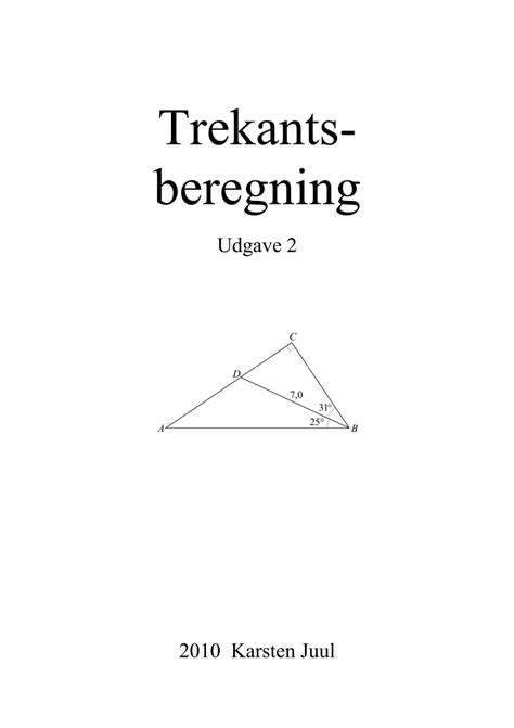 Trekants Beregning Matematik I Gymnasiet Og Hf