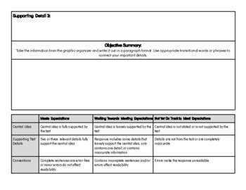 Objective Summary Graphic Organizer by What's Great in Room 108 | TpT