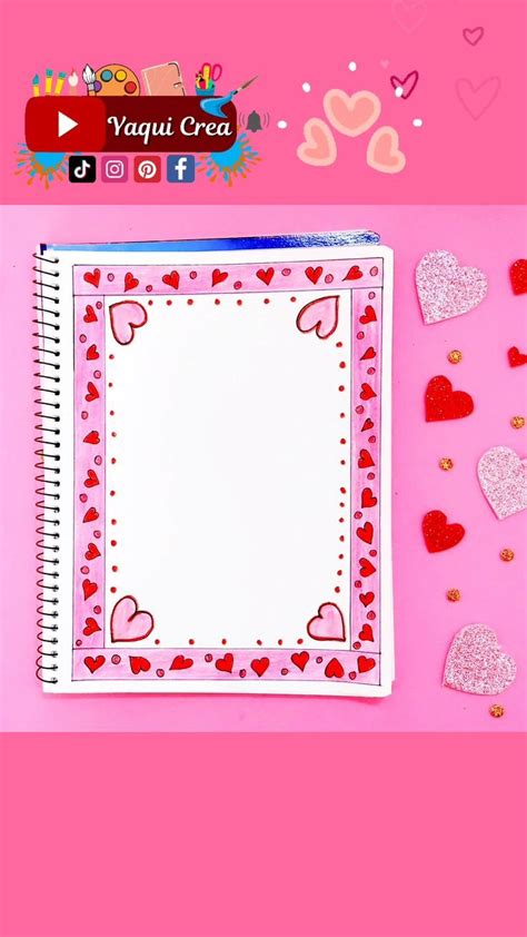 Bordes Del Dia Del Amor Y La Amistad M Rgenes Para Cuadernos Bordes