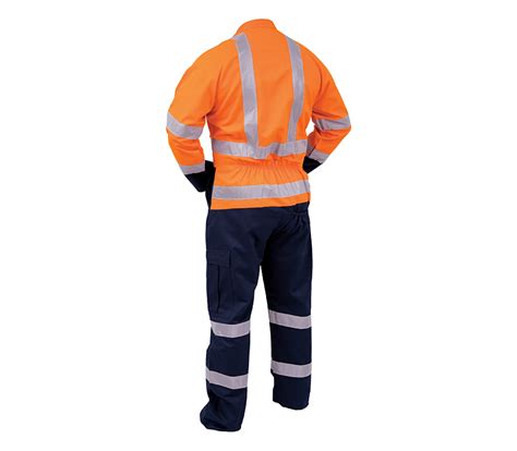 Bison Day Only 100 Cotton Overall Vislon Zip All Guard Safety