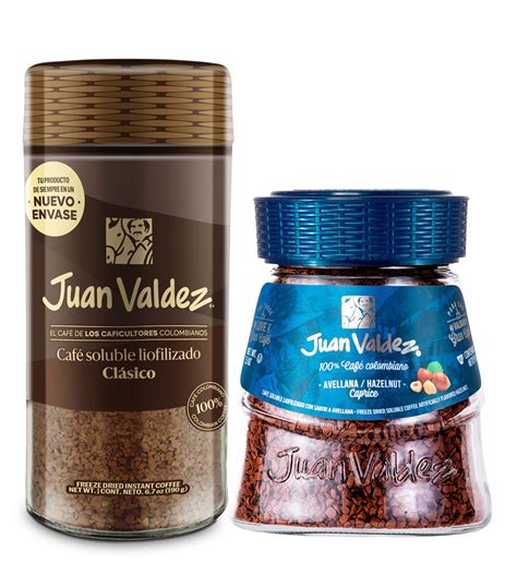 Juan Valdez Set Caf Soluble Liofilizado Cl Sico Y Sabor Avellana El