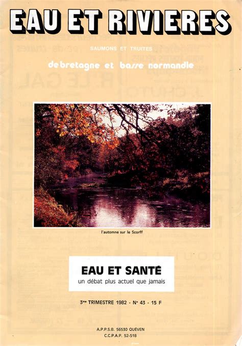 Calaméo 043 Eau Rivières 43 3e Trim 1982 Eau Et Santé