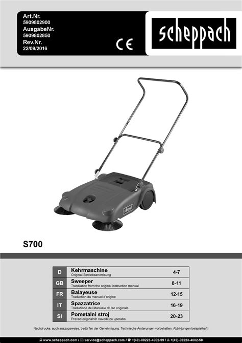 Scheppach S700 Translation From The Original Instruction Manual Pdf Download Manualslib