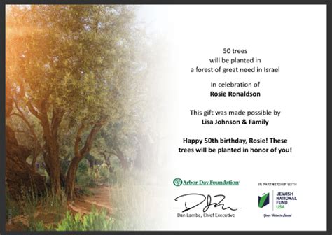 Plant Trees for Israel - Arbor Day Foundation