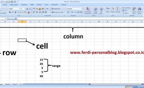 Pengertian Row Column Cell Range Pada Microsoft Excel Otosection