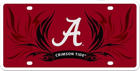 Amazon Ncaa Alabama Crimson Tide Styrene Plate Flame Style