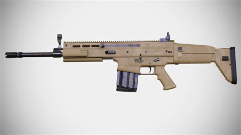 D Model Fn Scar H Lmg With Attachments Highly Detailed Pbr